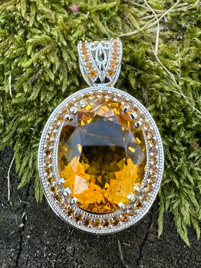 Citrine Gemstone Pendant - Image 1