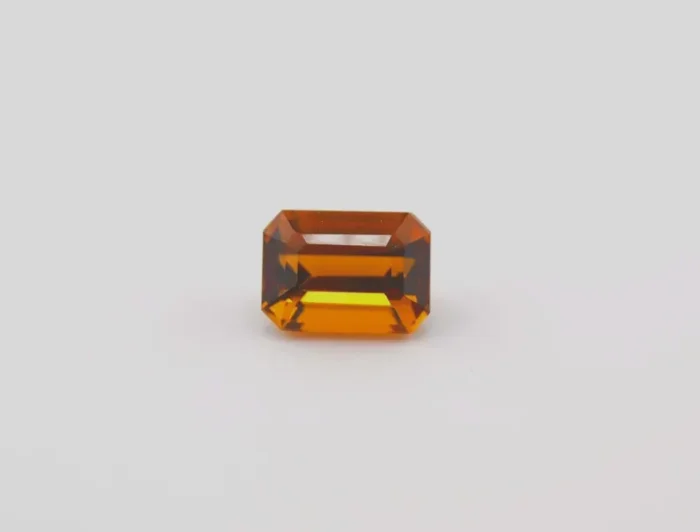 Natural Citrine Gemstone 3.2 Carat – Octagon Cut 10x7mm – Golden Yellow Loose Gem for Ring or Pendant – Emerald Step Cut Citrine - Image 1