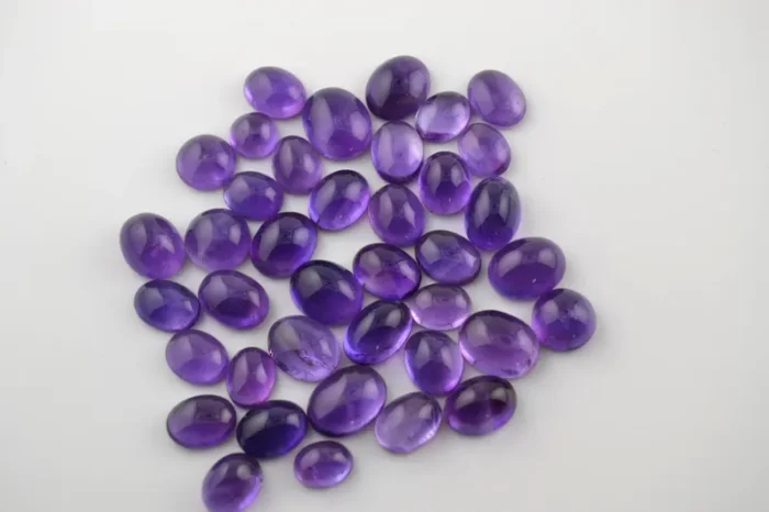 Amethyst Cabochon Lot – 39 Pieces | 150 Carats Total | Mixed Sizes 5x10mm to 10*15mm | Natural Purple Amethyst Cabs for Jewelry Making - Image 1