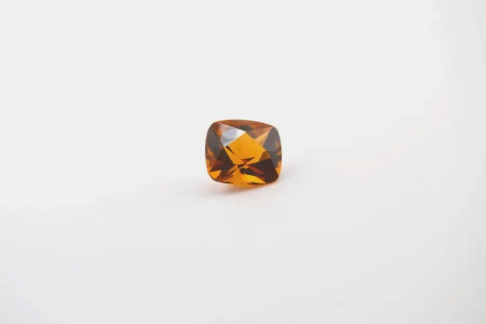 Natural Citrine Gemstone 4.9 Carat – Checkerboard cushion Cut 12x10mm – Golden Yellow Loose Gem for Ring or Pendant – Sparkling Citrine - Image 1