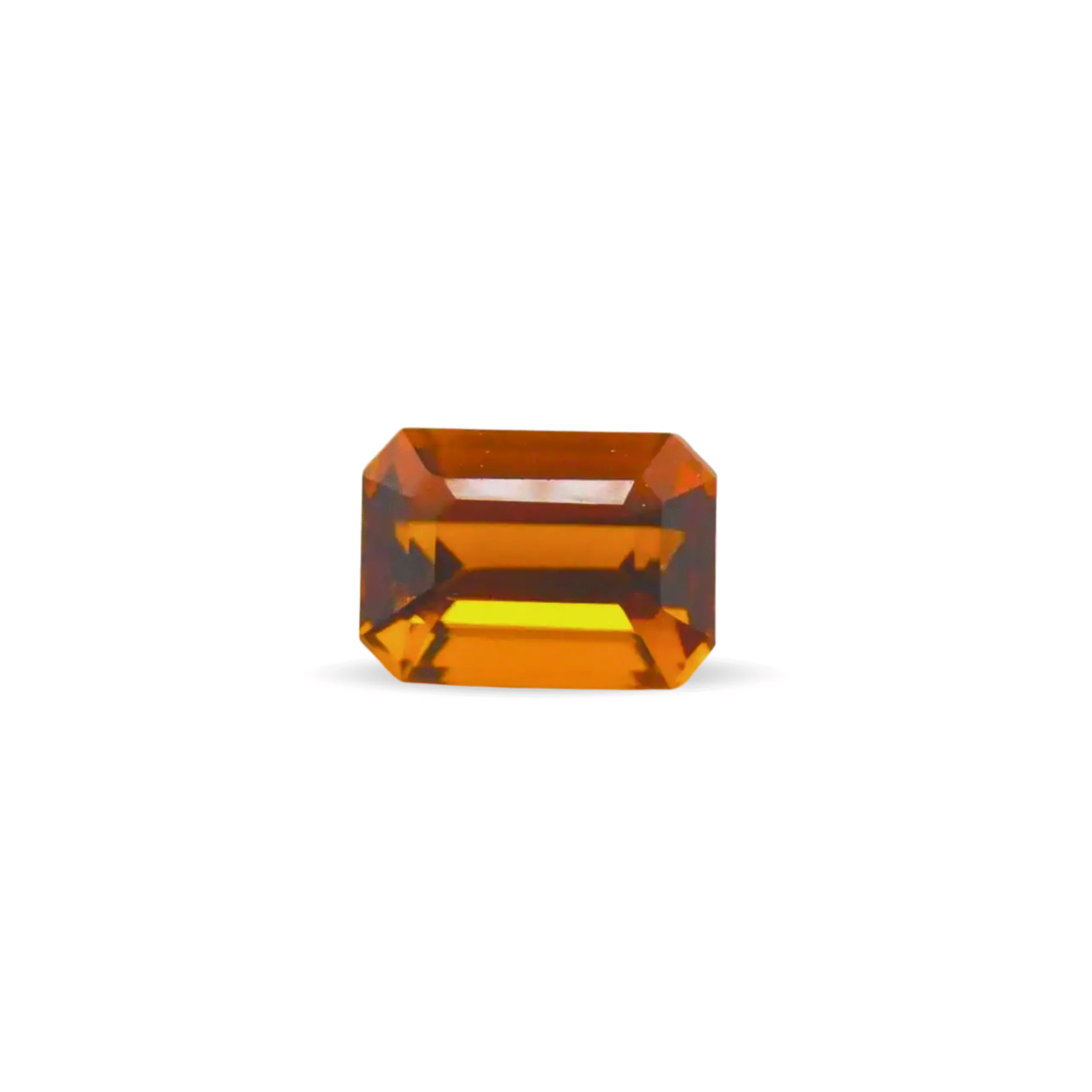 Natural Citrine Gemstone 3.2 Carat – Octagon Cut 10x7mm – Golden Yellow Loose Gem for Ring or Pendant – Emerald Step Cut Citrine - Image 1