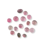 Pink Tourmaline Cabochons – Lot of 11 Pieces / 11 Carats – Avg 5mm – Natural Pink Tourmaline – Loose Gemstones for Jewelry Making