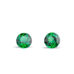 Tsavorite Garnet Pair 1.28 Carat – 5mm Round Matched Green Gems for Earrings, Natural Rare Garnet, Loose Stones for Fine Jewelry