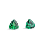 Trillion Cut Tsavorite Garnet Pair 1.21 Carat – 5mm Matched Green Garnets, Natural Rare Stones for Earrings or Fine Jewelry Design