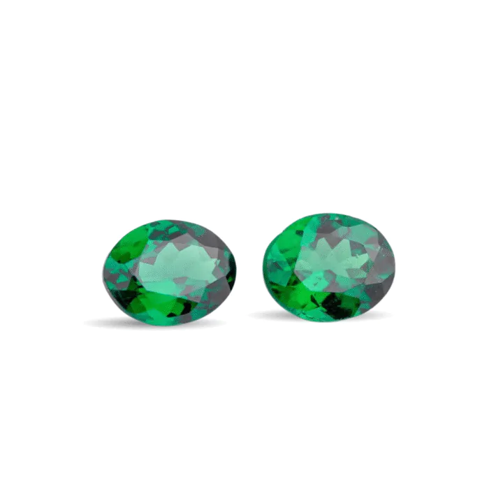 Oval Tsavorite Garnet Pair 1.3 Carat – 6x5mm Matched Natural Green Garnets, Rare Loose Stones for Earrings or Fine Jewelry Making - Image 1