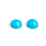Arizona Turquoise Gemstone Pair 3.66 Carats – 8mm Round Matched Natural Stones, Cabochon Pair for Earrings or Southwestern Jewelry Design