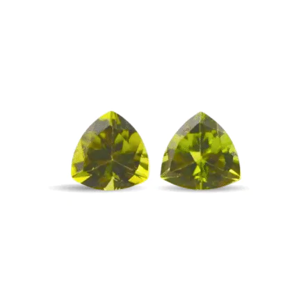 Peridot Trillion Cut Pair – 2.52 Ct Total | 7mm Matching Gemstones | Loose Green Peridot for Earrings or Custom Jewelry