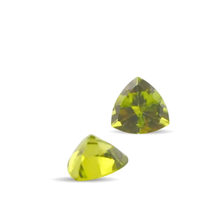 Peridot Trillion Cut Pair – 2.52 Ct Total | 7mm Matching Gemstones | Loose Green Peridot for Earrings or Custom Jewelry - Image 2
