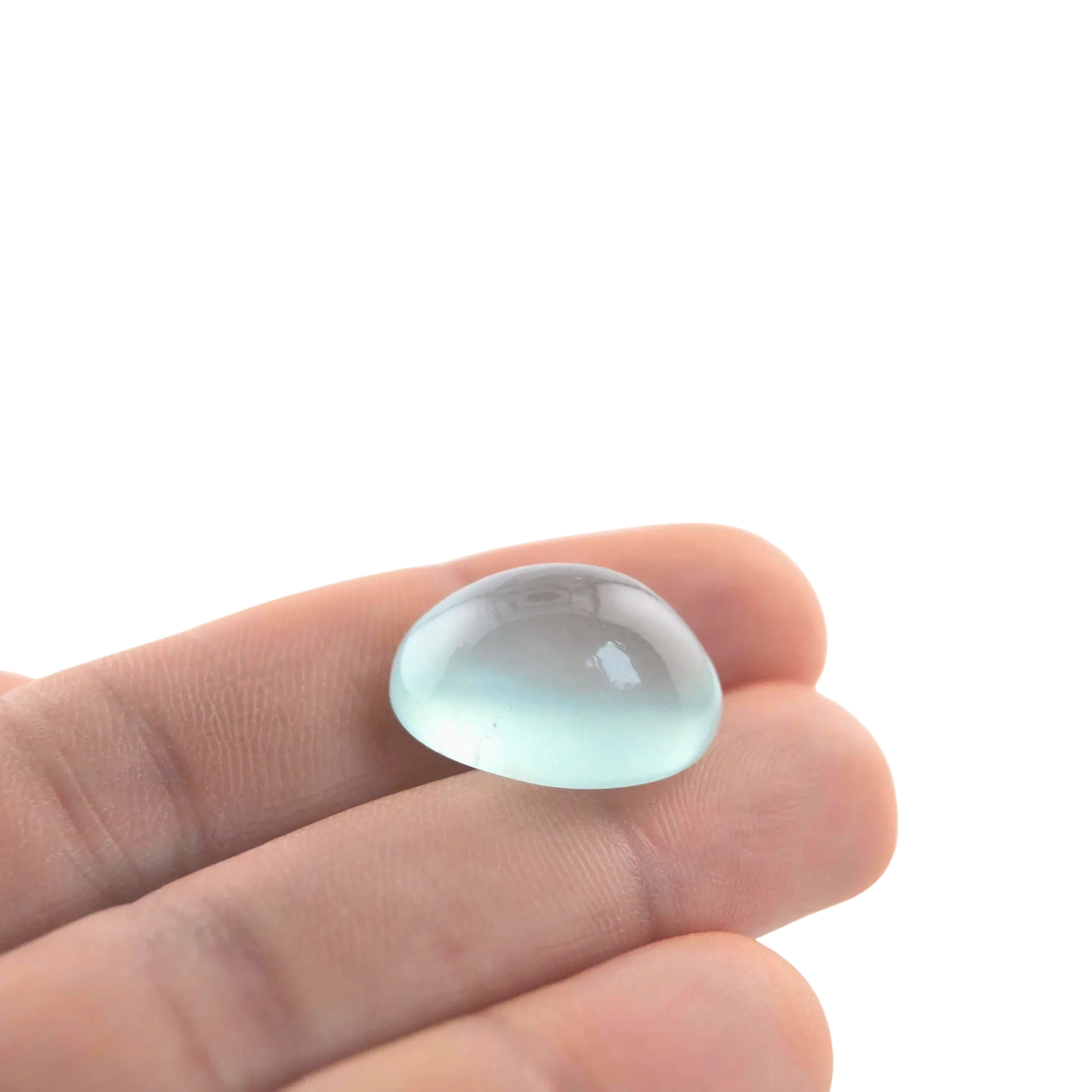 Untitled design - 2025-08-16T231428.927 Natural Aquamarine Cabochon 22.8 Carat | 20x15mm Oval Loose Gemstone | Blue Crystal for Jewelry Making | March Birthstone | Healing Stone - Image 1