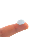Aquamarine Cabochon almost identical pair 12.64 Cts | 14x10*6 mm and 14*10*6.5 Oval Matching Gemstones | Blue Cab Set for Earrings - Image 2