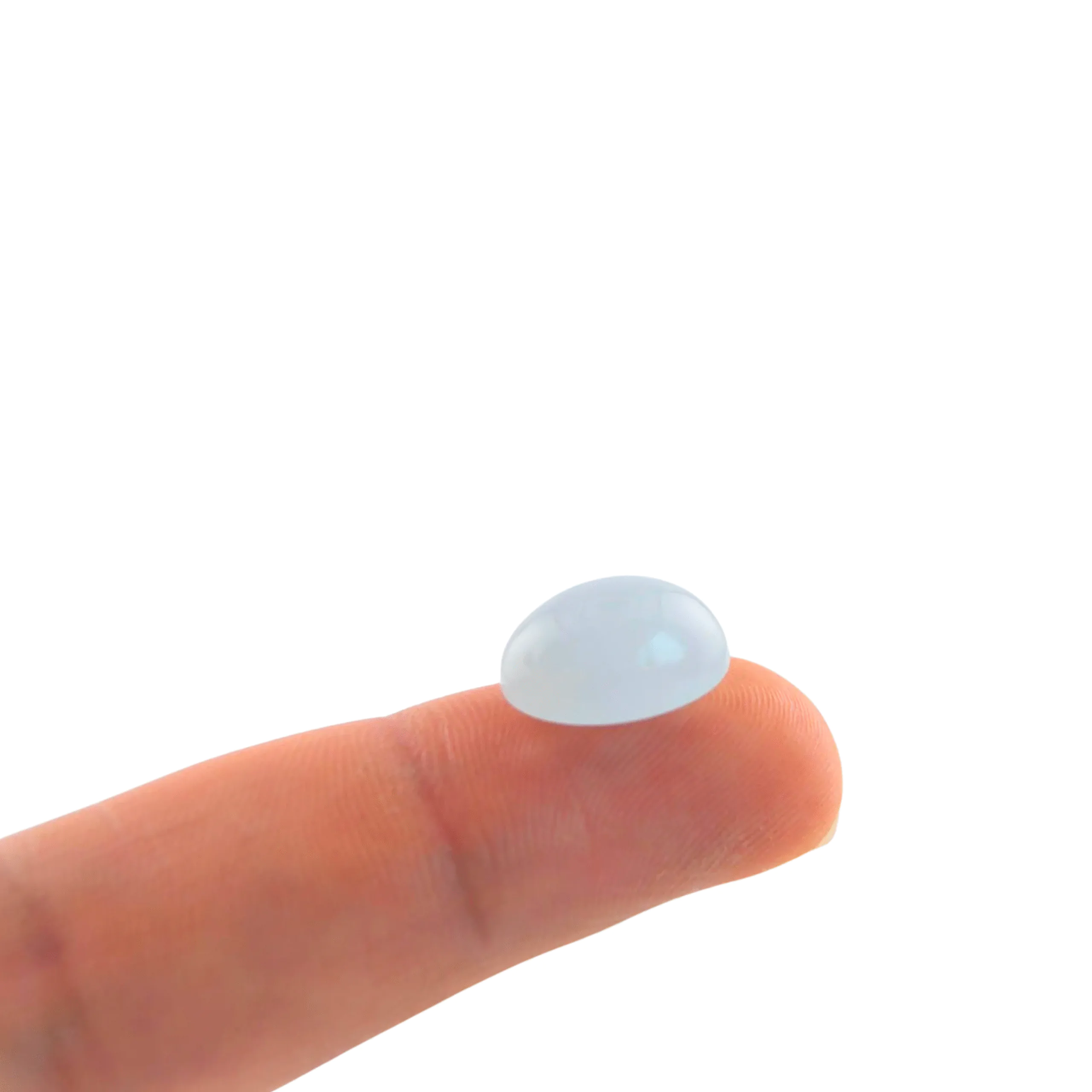 Aquamarine Cabochon almost identical pair 12.64 Cts | 14x10*6 mm and 14*10*6.5 Oval Matching Gemstones | Blue Cab Set for Earrings - Image 2