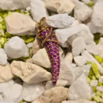 925 Silver Ruby-Studded Dagger Pendant" - Image 2