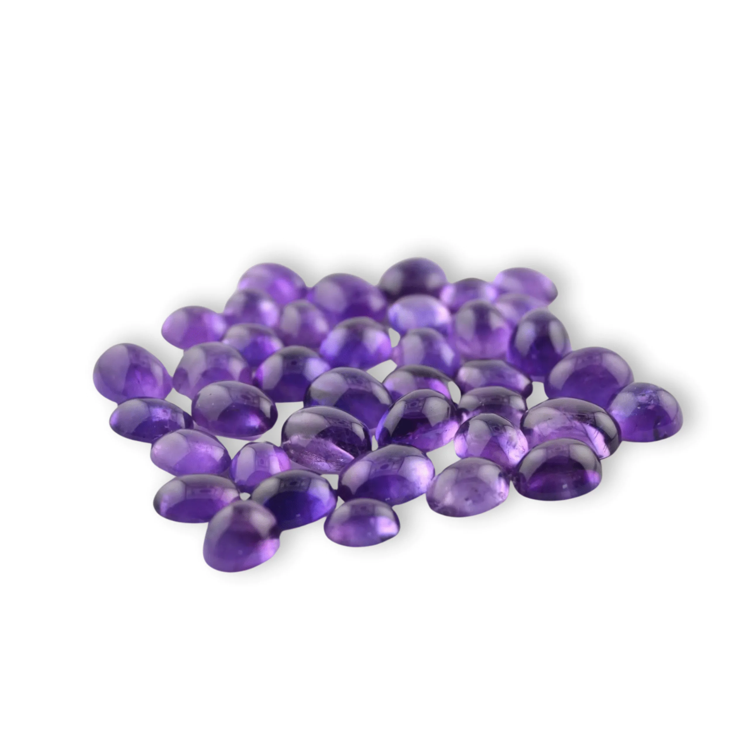 Amethyst Cabochon Lot – 39 Pieces | 150 Carats Total | Mixed Sizes 5x10mm to 10*15mm | Natural Purple Amethyst Cabs for Jewelry Making - Image 1