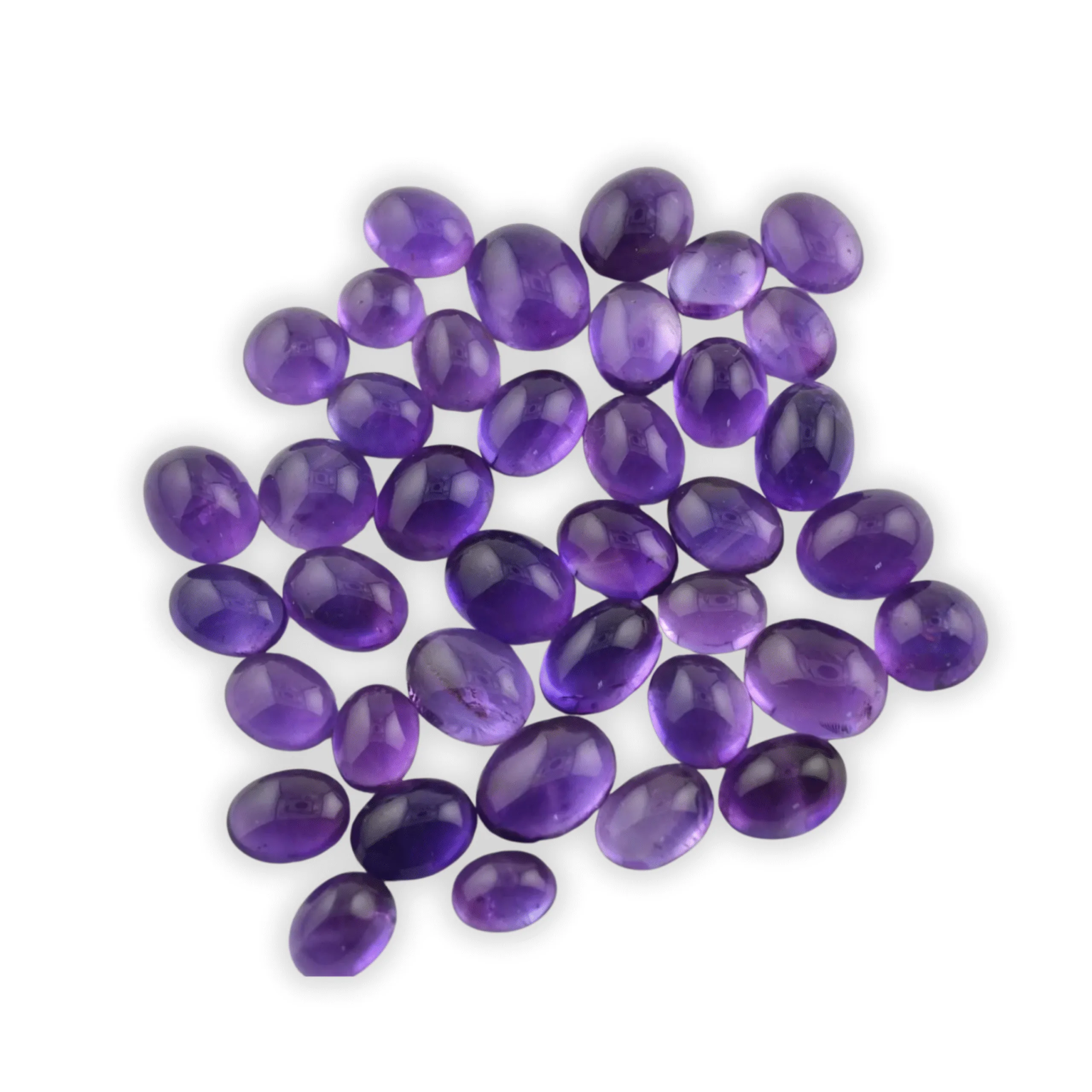 Amethyst Cabochon Lot – 39 Pieces | 150 Carats Total | Mixed Sizes 5x10mm to 10*15mm | Natural Purple Amethyst Cabs for Jewelry Making - Image 2