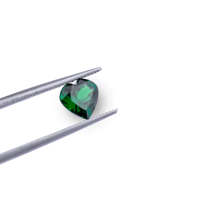 Heart Shaped Tsavorite Garnet Pair – Matched 5mm Cabochons for Earrings, Green Garnet, Rare Gemstone, Jewelry Making Supplies - Image 2