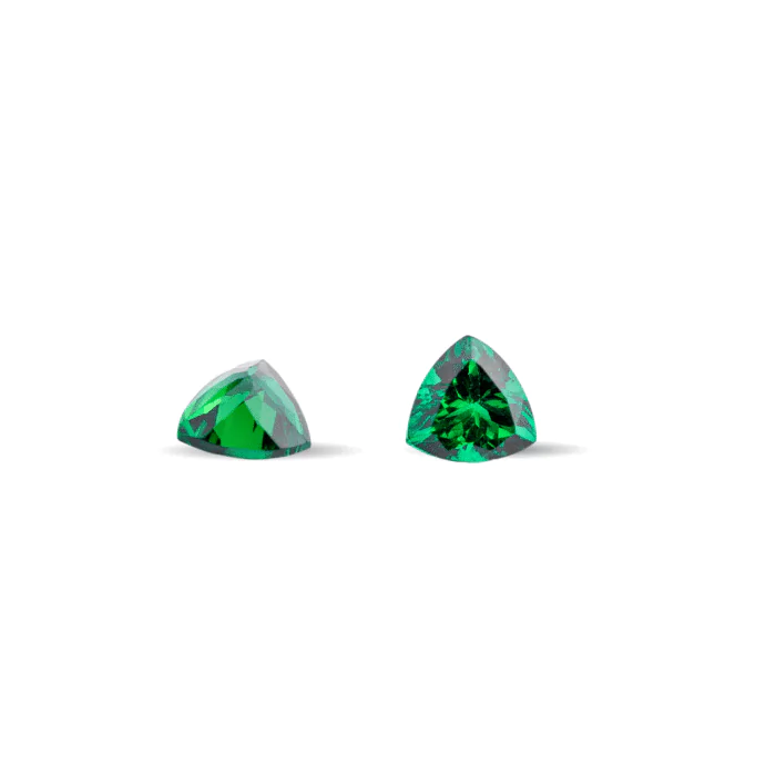 Trillion Cut Tsavorite Garnet Pair 1.21 Carat – 5mm Matched Green Garnets, Natural Rare Stones for Earrings or Fine Jewelry Design - Image 2