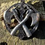 Viking Axe Pendant – Norse Mythology Necklace with Double Axe Design, Antique Silver-Tone Warrior Amulet - Image 2