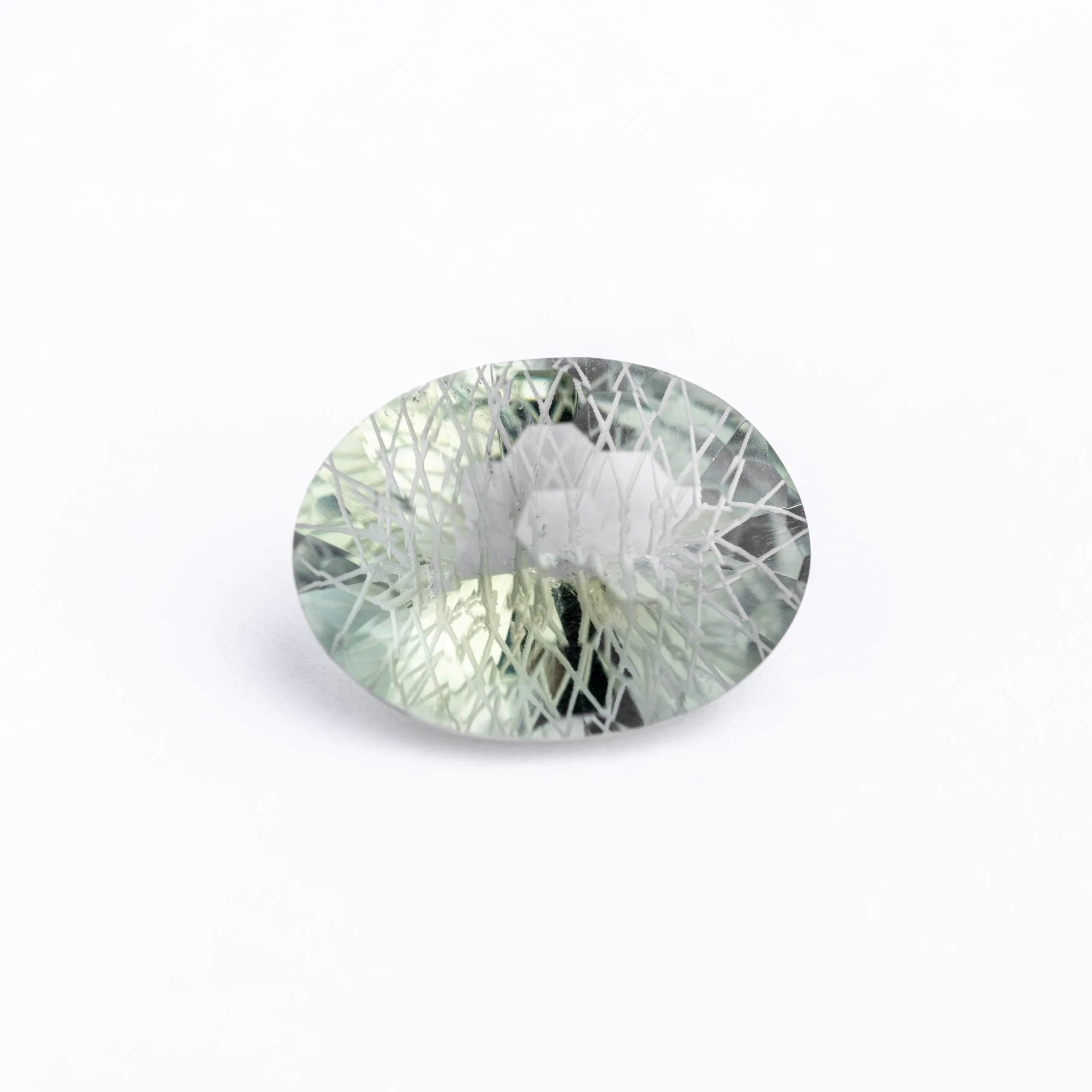 Green Amethyst Gemstone 20 Carat – Large Oval 20.6x16mm Prasiolite, Natural Mint Green Quartz for Statement Ring or Pendant - Image 1