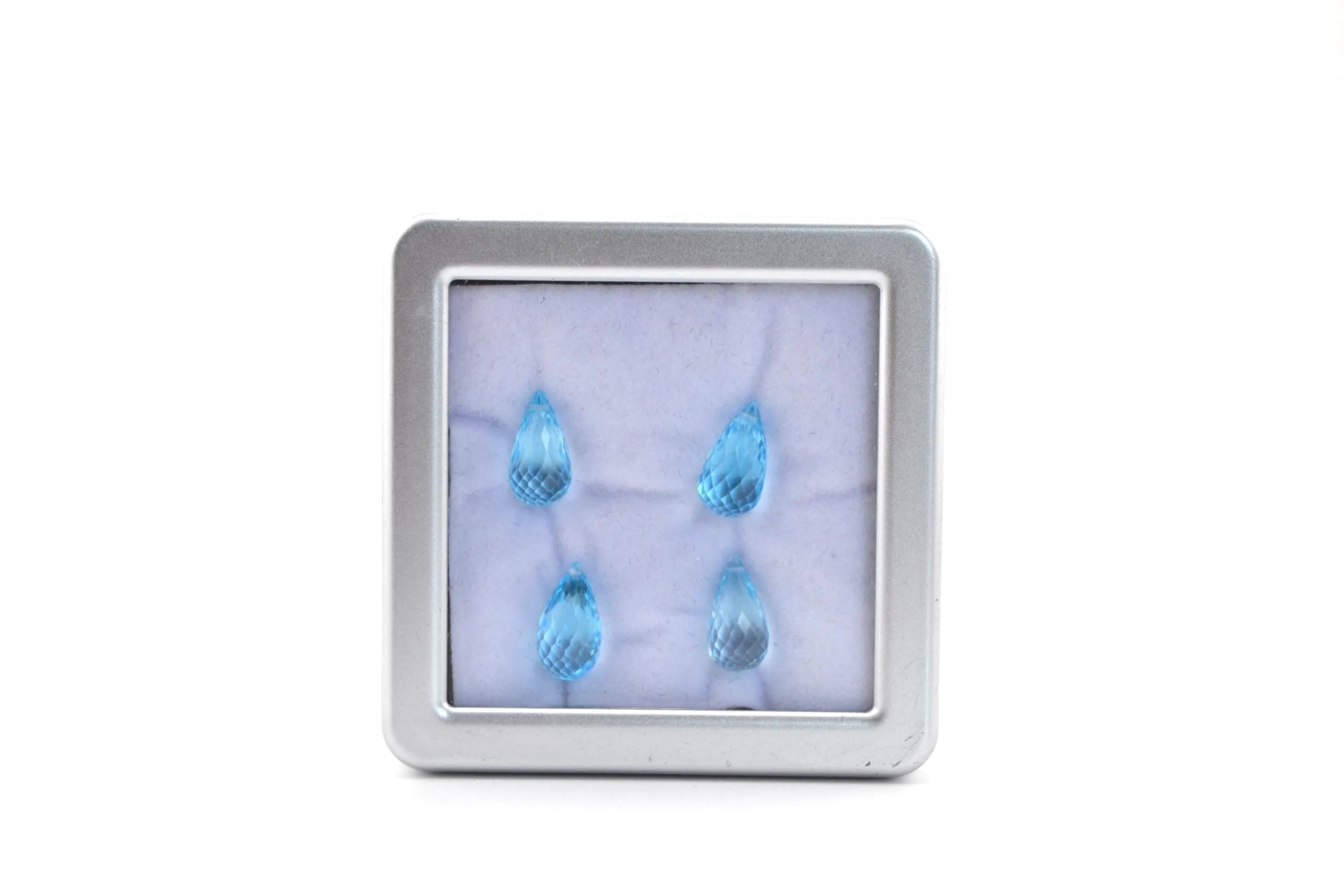 Topaz Fancy Cut Drop Gemstone Pair – 7.43 Carats, 4x9mm – Matched Earring Stones, Faceted Gemstone Pair for Earrings, Designer Cut Topaz - Image 2